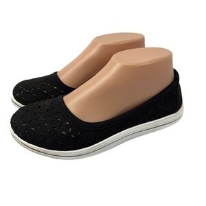 Clarks Cloudsteppers Womens 7M Black Breeze Roam‎ Slip-On Shoes Flats